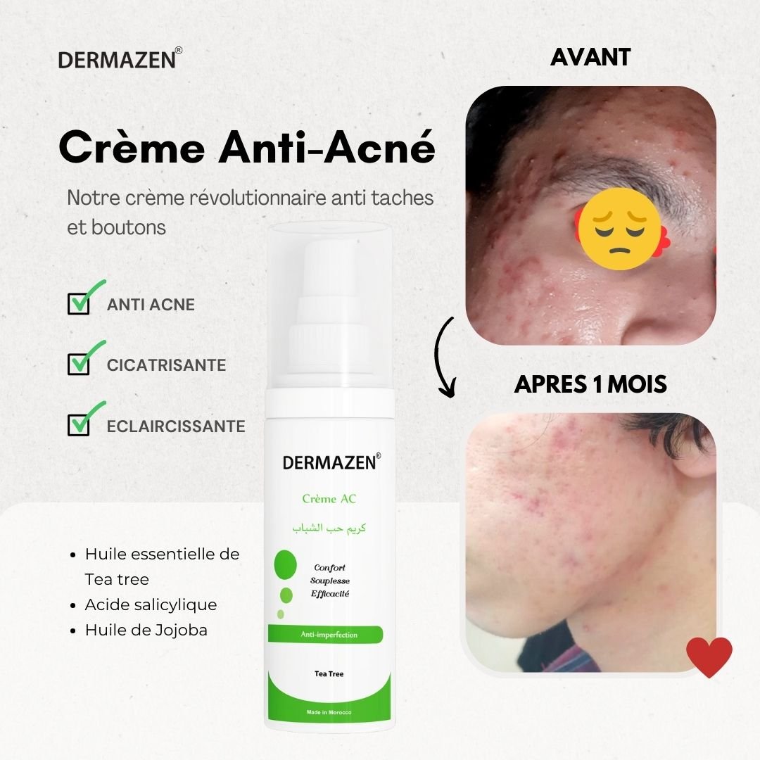 Crème Anti-Acné AC DERMAZEN MAROC Crème Anti-Acné AC DERMAZEN MAROC