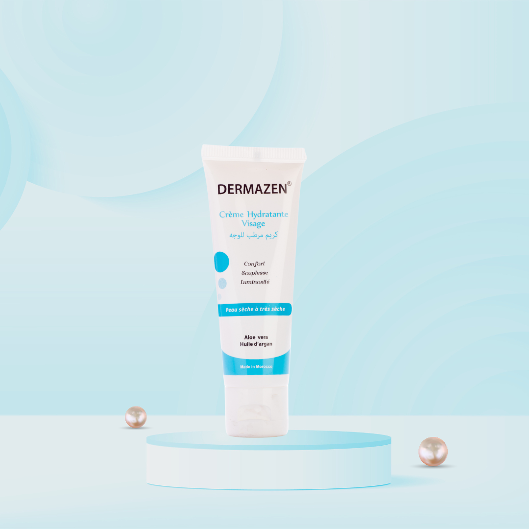 Crème Hydratante Visage ” Peau sèche à trop sèche DERMAZEN Crème Hydratante Visage ” Peau sèche à trop sèche DERMAZEN